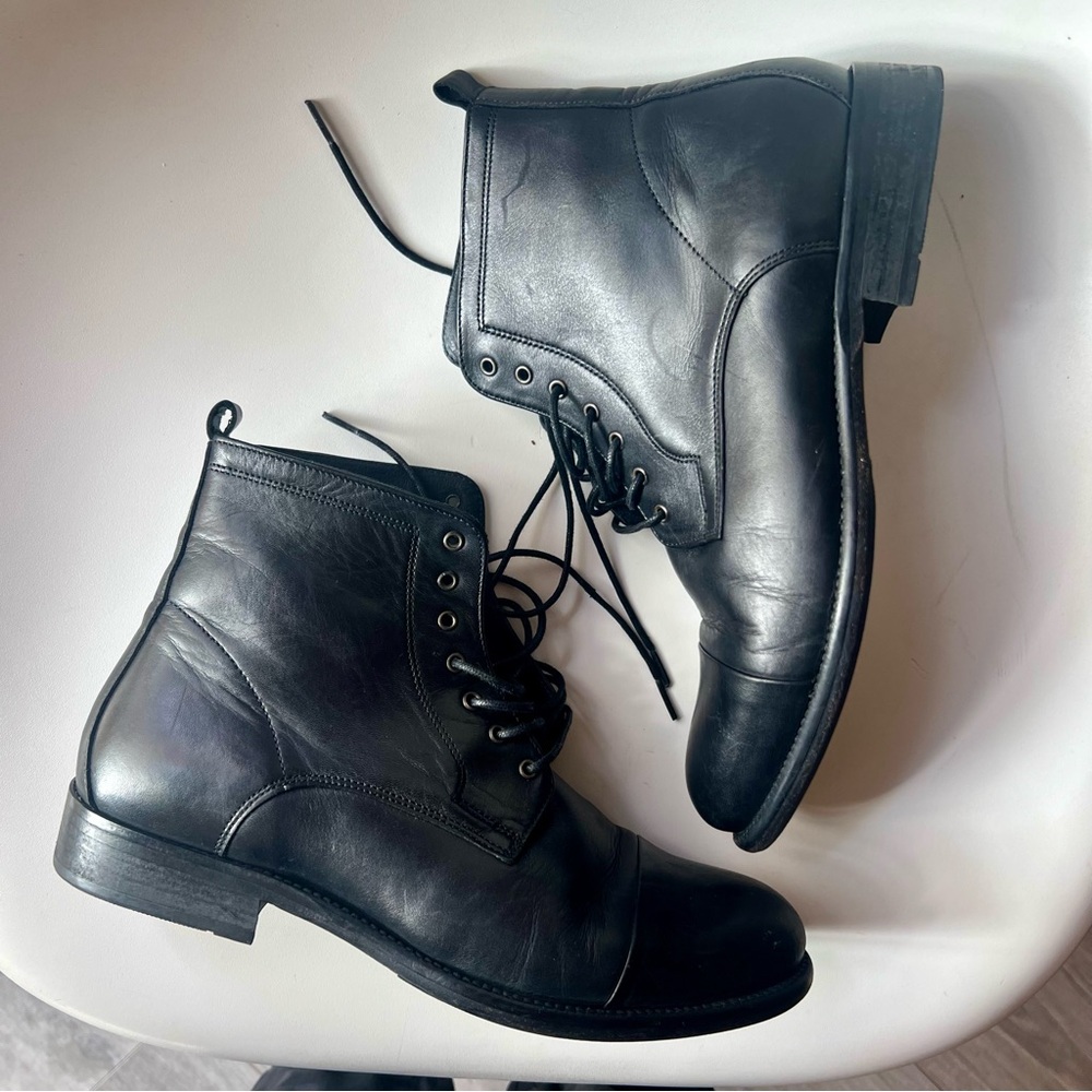 Swedish Brand Ten Points leather Black Ankle Boots